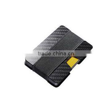 Fashionable carbon fiber wallet Elastic carbon fiber card holder