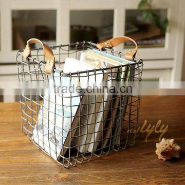 handmade decorative wholesale wire baskets with handle