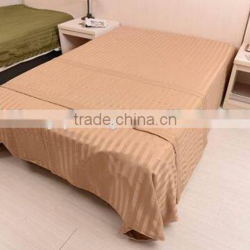 Hotel Linen 100% Polyester Sateen Stripe Quilt Cover