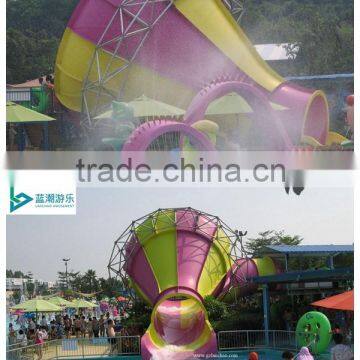 Water park rider mini trumpet family water slides for water park equipment