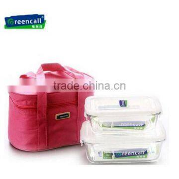 Rectangle airtight glass food container set