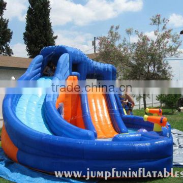 Yard inflatable water slide children water fun slide, inflatable slider with pool for sale