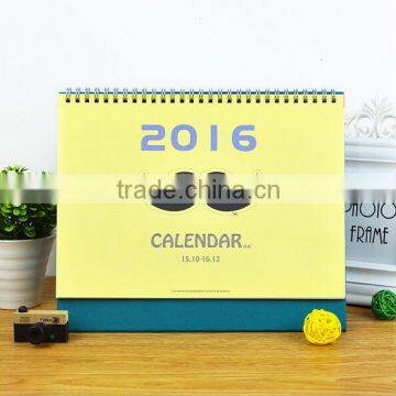 Cute Mustache Desk Calendar/Hot Sale Calendar For Promotion/ Custom Table Calendar