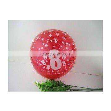 Wholesale Printed Number & Age Latex Balloons,number Age 8/8th Birthday Mixed Latex Balloons for Birthday Party Decorations