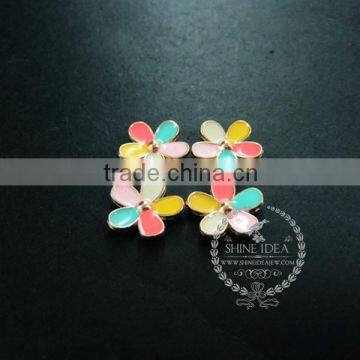 18mm Mix Color Flower Cabochon Setting Pendant Charm DIY Supplies Findings 1800147 photo-2