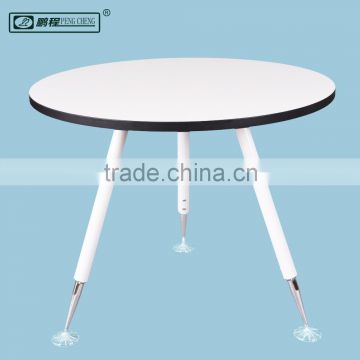 Dia 900mm Office Round Meeting Negotiation Desk Wood Steel