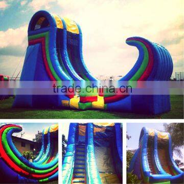 Hola blue wave inflatable slide/inflatable water slide pool/slide inflatable