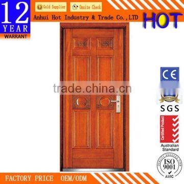 China Supplier New Design Turkey Steel Wooden Armored Security Doors Luxury Villa Entrance Steel Wooden Armored Doors