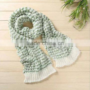 Slouchy Black White Yard Dyed Unisex Scarf photo-4