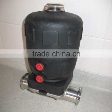 inner thread sanitary tri clamp diaphragm valve air-powered