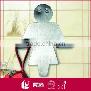 New design human shaped stainless steel wall hook