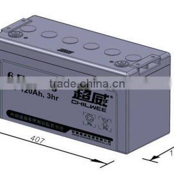 VRLA Gel battery for electric vehicles, 12V 120Ah