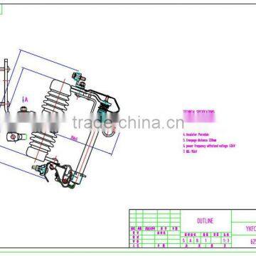 Middle voltage electrical fuse cutout