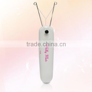 Home use threading hair removal device