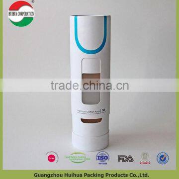 Cylinder paper tube with transparency plastic window wine gift tubes packaging