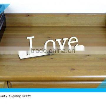 LOVE Wooden Letter Freestanding Wooden Sign With Base