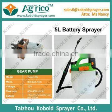 6V mini pump battery garden sprayer 5L