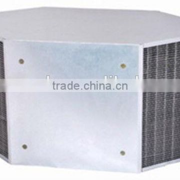 Cross- counter flow hexagon plate heat exchanger with sensible heat