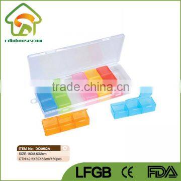 Hot Sell Weekly Plastic 7 Day Pill Box