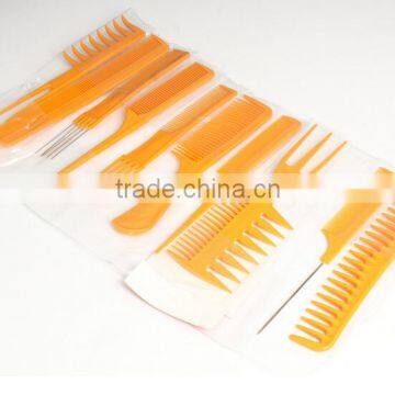 10pcs Professional Salon Hair Styling Hairdressing Black Plastic BarbersBrush Combs Set Hair Comb Set,Good for Barber photo-3