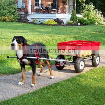 4 wheel small wood folding dog pulling wagon