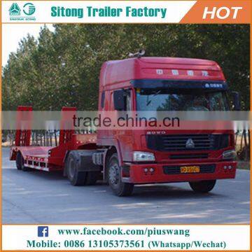 Inexpensive Lowboy Trailer Height 60-100 Tons For Construction Machinery Low Bed Truck Trailer photo-5