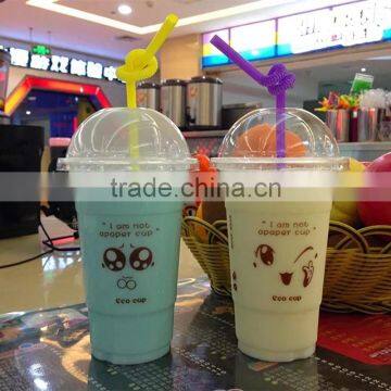 Round Lid Disposable Ice Cream Plastic Cup