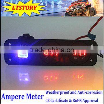 DC Waterproof Round Digital Only Current Ammeter Socket photo-4