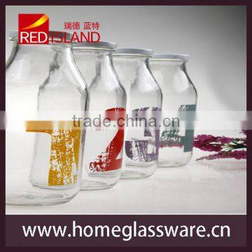 hight quality glass milk bottle, juice bottle 445ml