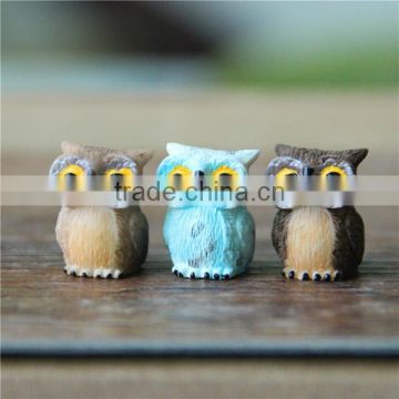 Micro landscape accessories moss bottle set props mini resin owl ornament crafts