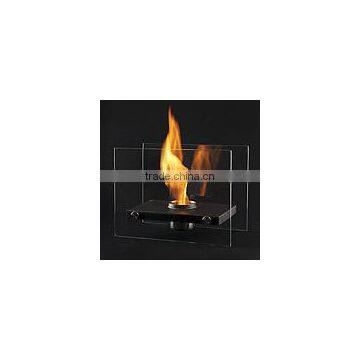 Indoor Glass Fireplace With Crushed Glass, Gel Fuel Glass Fireplace photo-5