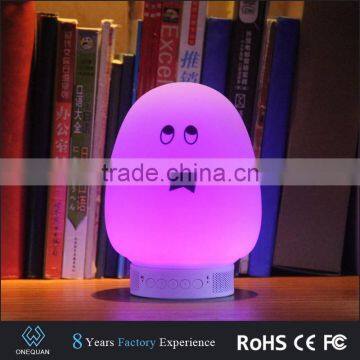 2017 silicone cute mood touch app colorful bluetooth speaker with led light