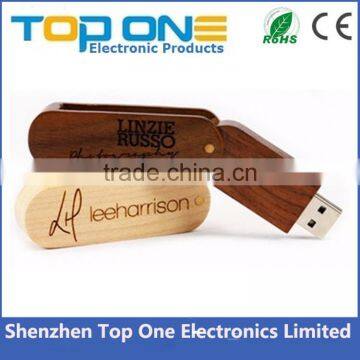Wood Rotating 2.0 Usb Flash Drive , Wholesale Bamboo Usb Flash Drive for Promotion photo-5