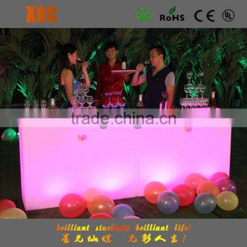 High grade PE plastic LED table party table outdoor waterproof led table