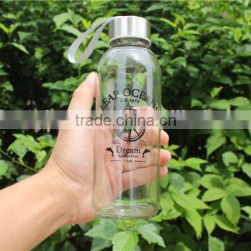 Frosted Glass Water Bottle With Cloth Cover photo-2