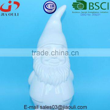 Table Centerpieces Christmas Decorations White Ceramic Santa Claus photo-6