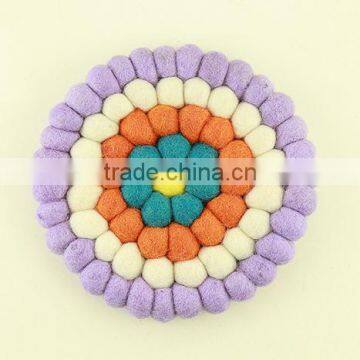 2017 Best Custom Felt Ball Coaster for Drink Tableware photo-5