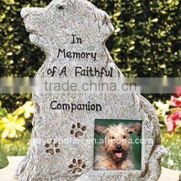 Dog Memorial Markers have space for a photo of a late friend, family member or pet