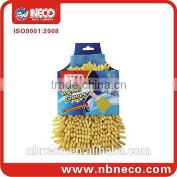 Microfiber Mesh Sponge Chenille, Doubel Use Microfiber Gloves photo-2