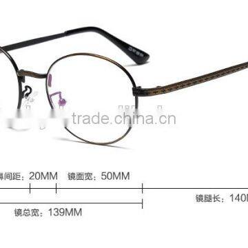 New 2016 Vintage Metal Frame Flat Lens Korean Glass Frame for Men and Women Can Match Myopia photo-5