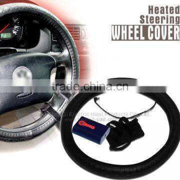 Fashion and Comfortable Heated Steering Wheel Cover With Battery for car usage in Winter
