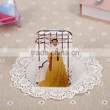 CJA17-Chrome Finishing Customized Makeup Pocket Hand Mirror Foldabel Mirror photo-4