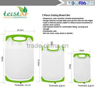 Hot Selling Antimicrobial Non Slip Flexible pp Chopping Board Cutting Board Set photo-6
