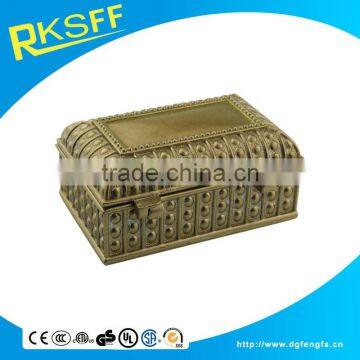 Square Shape Antique Custom Metal Alloy Jewelry Package Box photo-5