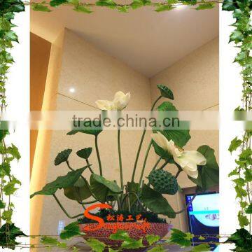 Artificial Silk Lotus Flowers For bonsai Decoration without pot