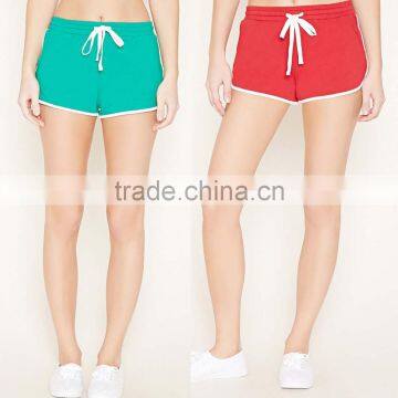 Create Your Own Brand Sport Clothing 100% Cotton Drawstring Summer Bulk Wholesale Athletic Works Shorts For Women