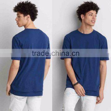 Wholesale Custom Made in China High Quality Long line Crew T-Shirt for Gym T-shirts in Bulk Rock Band T-shirts