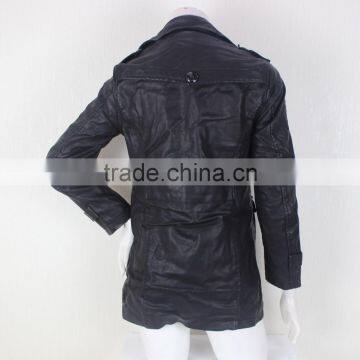 WOmen Leather Duster Coat photo-5