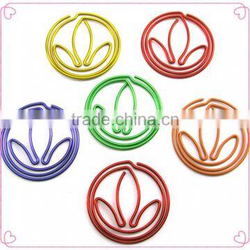 Customized shape paper clip OEM colorful flower design metal clips