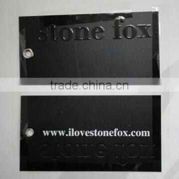 2016 custom garments black cardboard paper spot UV logo hang tags